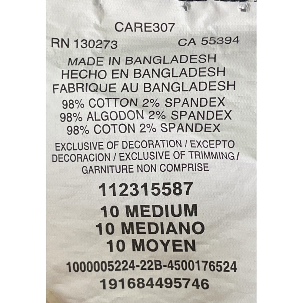 Womens Railroad Stripe Vintage Style Size 10 Shorts Mid Rise Reg Fit 7" Inseam - Picture 9 of 10